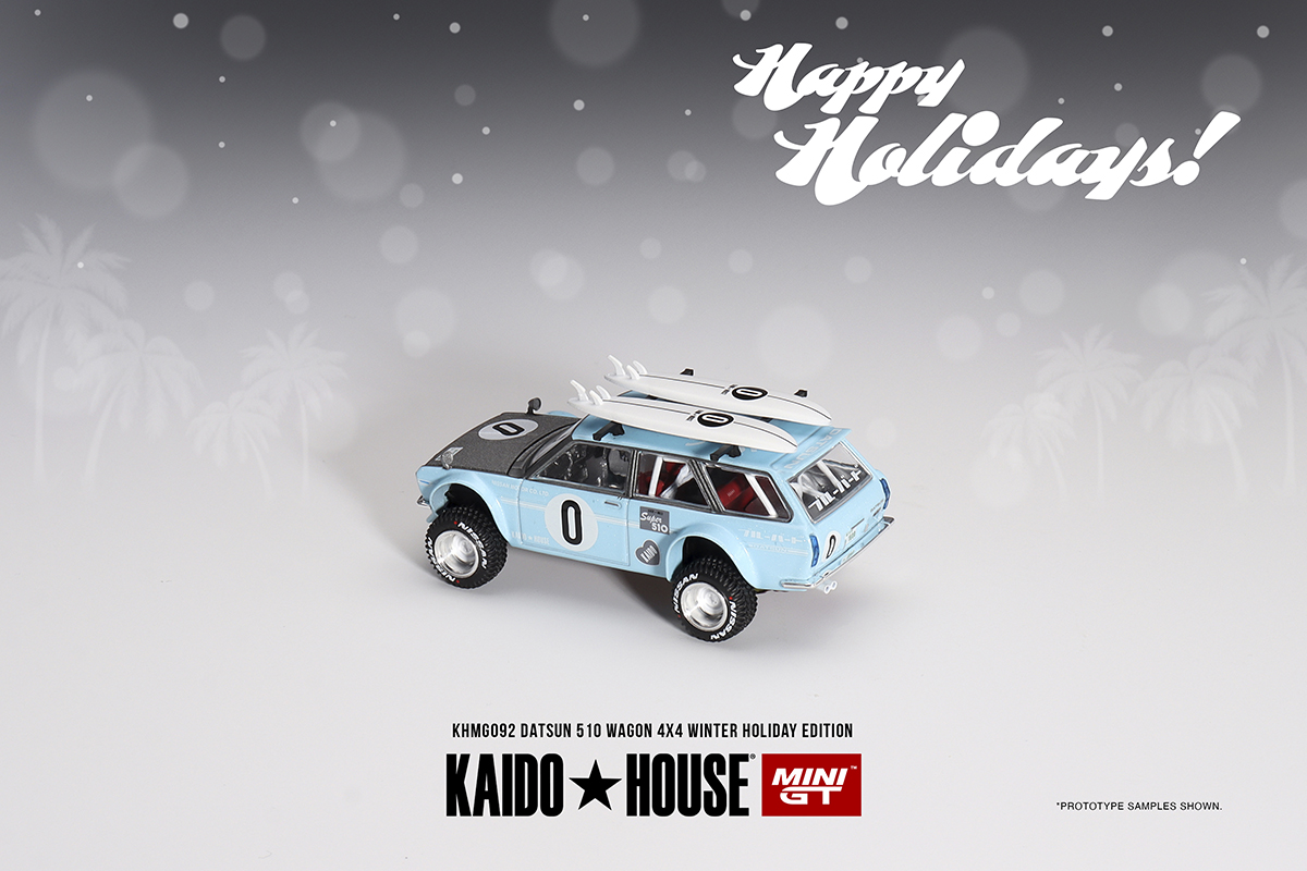 Datsun KAIDO 510 Wagon 4x4 Holiday Edition 1:64 Mini GT - 20 anos