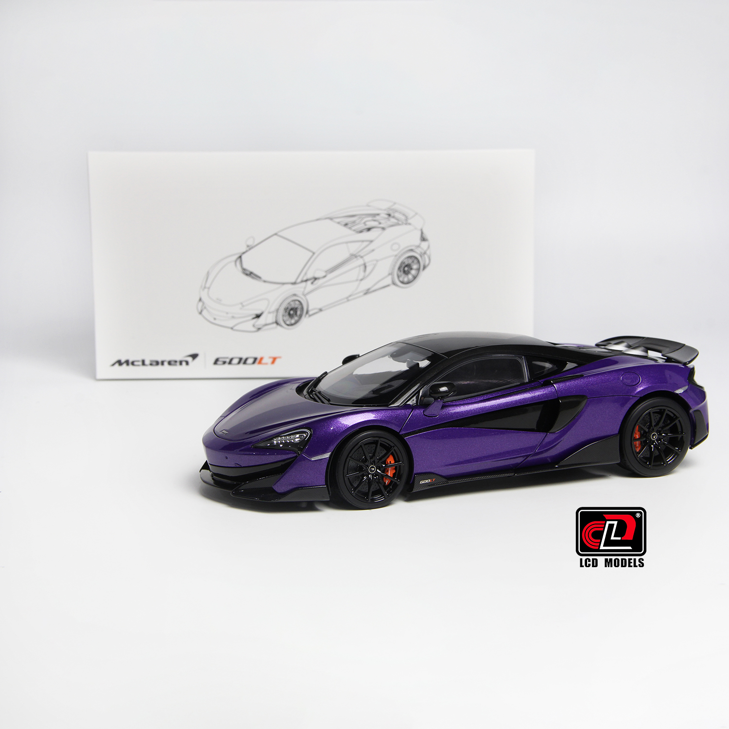 McLaren 600LT 1:18 LCD Models Purple - 19 anos! Loja on-line de