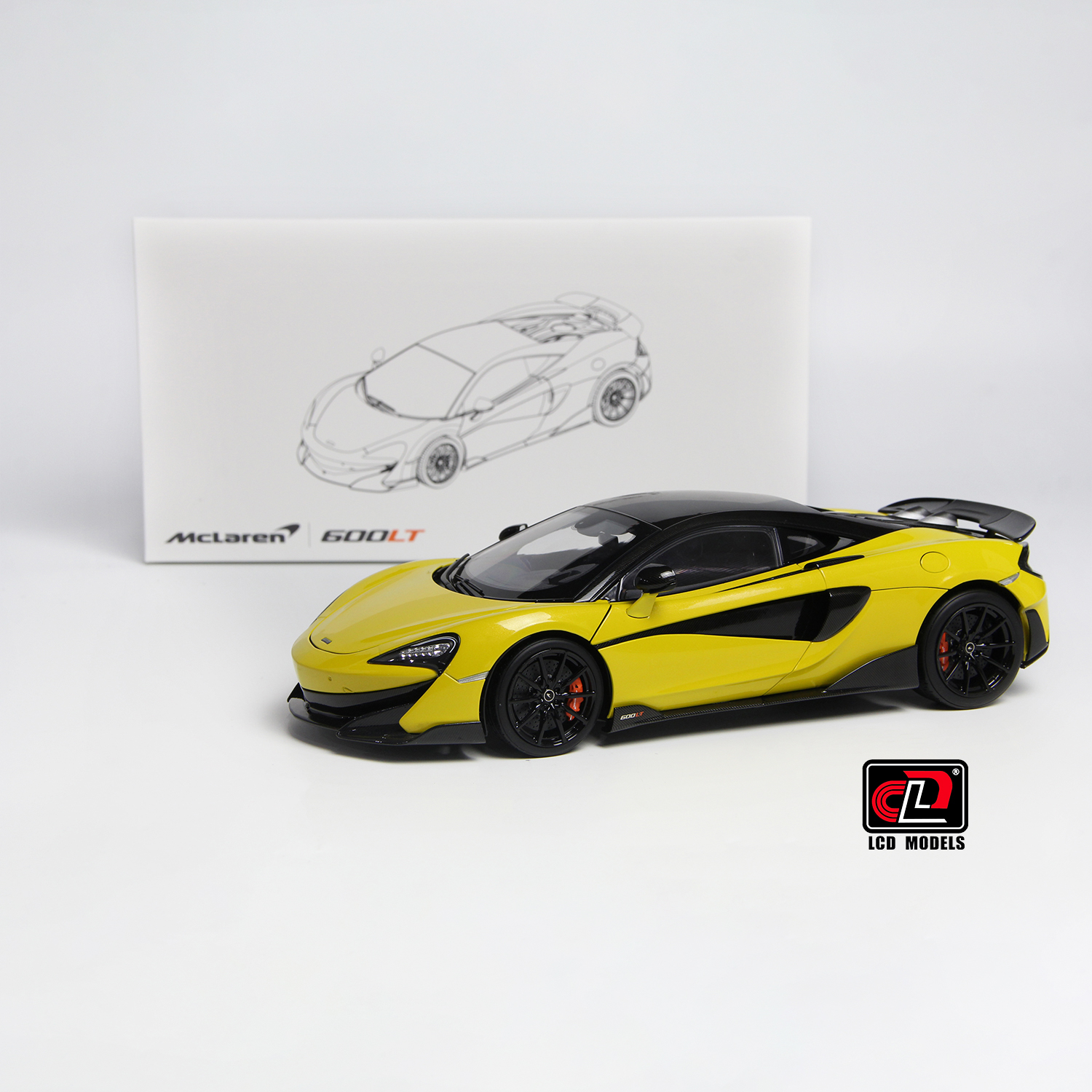 McLaren 600LT 1:18 LCD Models Amarelo - 20 anos! Loja on-line de
