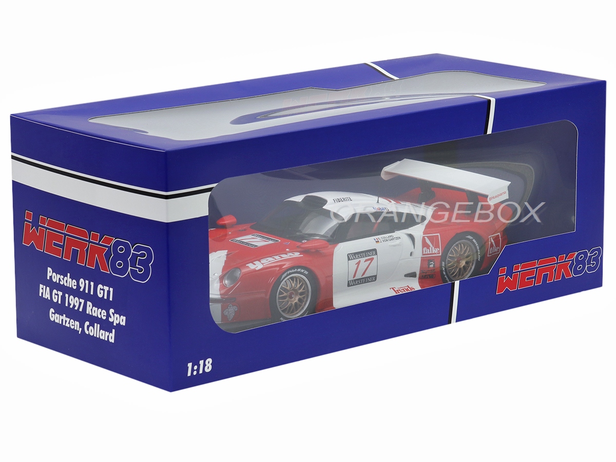 Porsche 911 GT1 FIA GT Spa 1997 1:18 Werk83 - 20 anos! Loja on