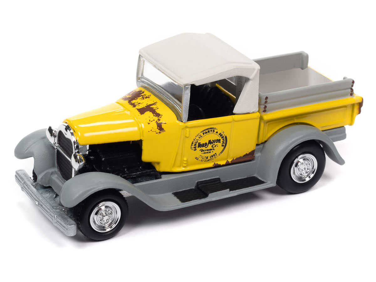 Ford Model A 1929 R2A 1:64 Johnny Lightning Amarelo - 20 anos