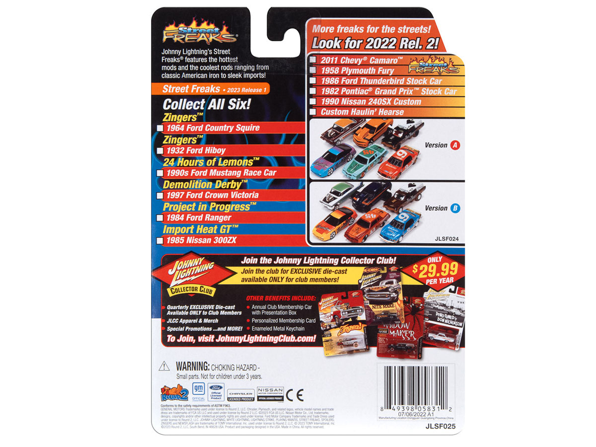 Johnny Lightning 2024 &ndash; Set Di 2 Pneumatici Nuovi Per Mustang 1988, Modellino Tin 88, Serie A &amp; B, Scala 1:64