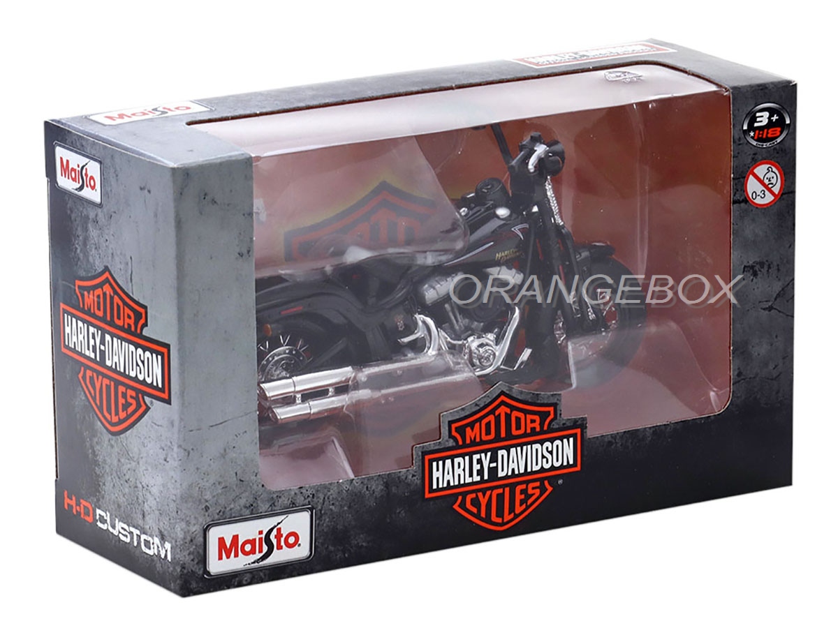 Harley Davidson FLSTSB Cross Bones 2008 Maisto 1:18 Série 38 Preto