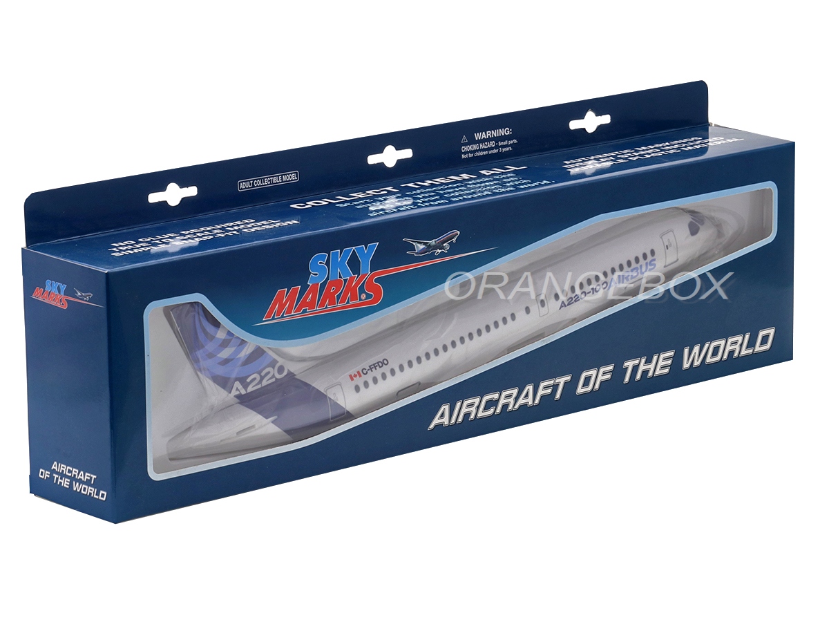 Avião Airbus House A220-100 1:100 Skymarks - 20 anos! Loja on-line