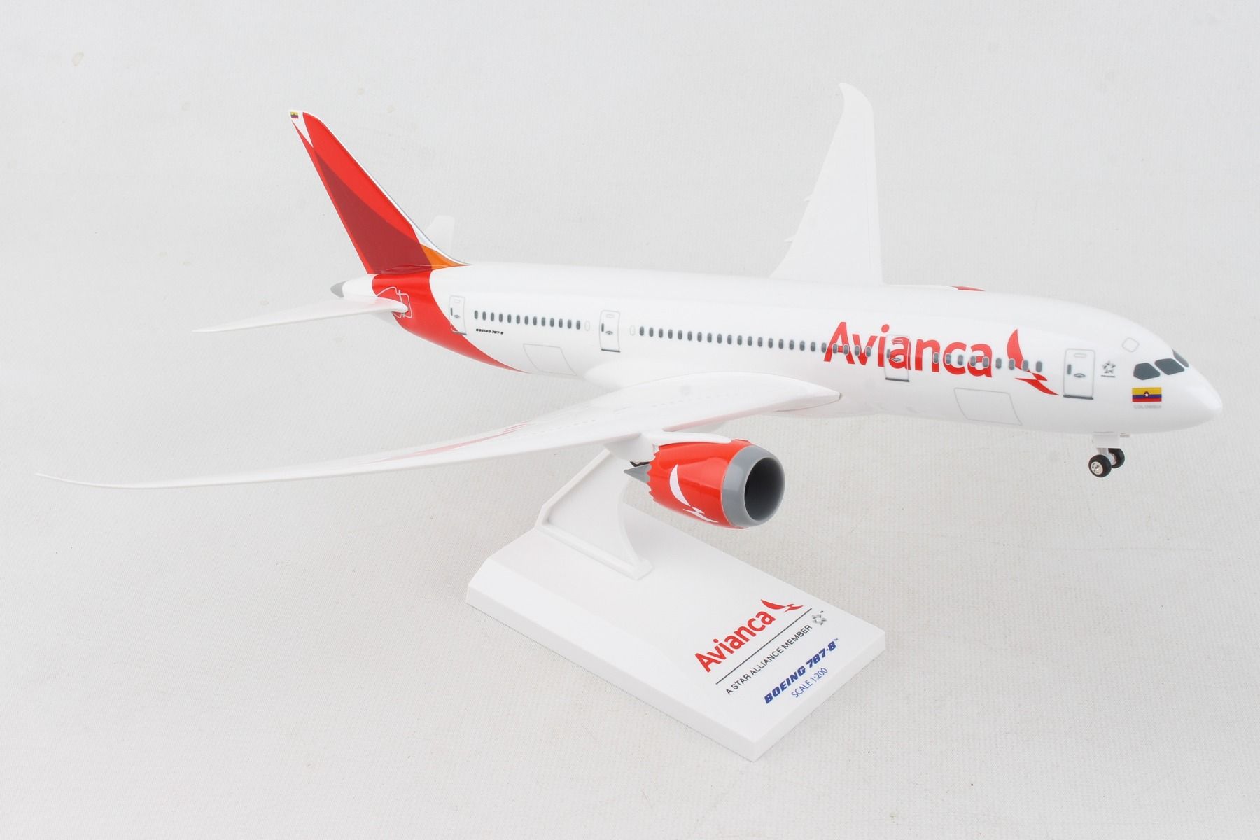 Avião Avianca New Livery B787-8 1:200 Skymarks - 20 anos! Loja on