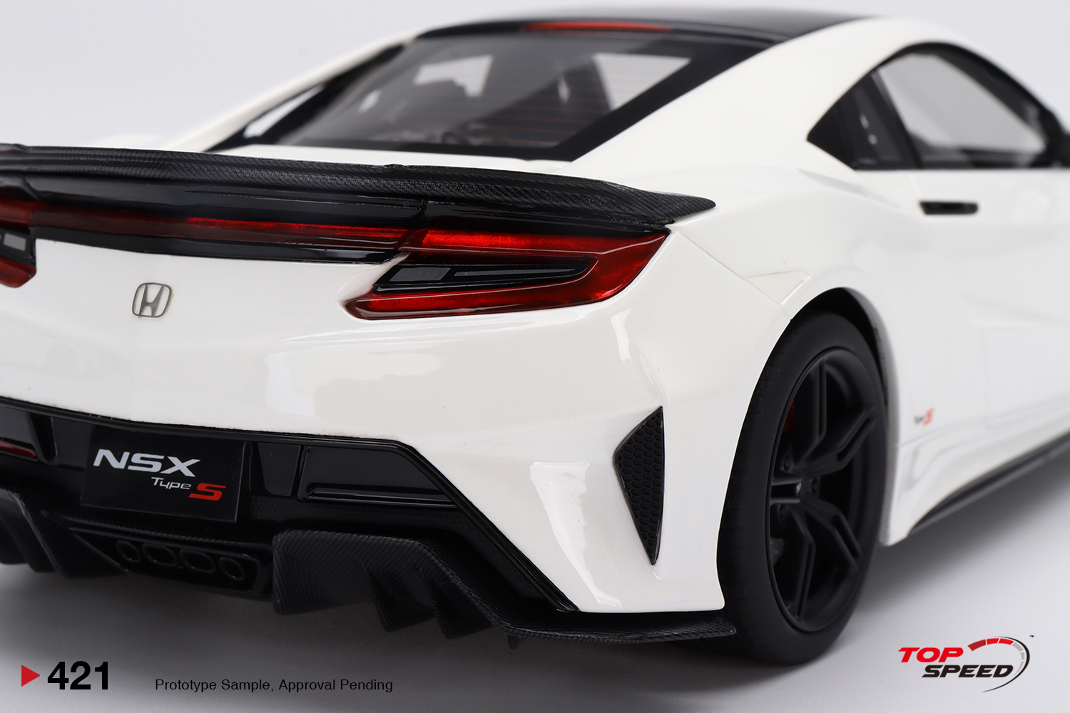 Honda NSX Type S 2022 130R 1:18 TopSpeed Branco - 19 anos! Loja on