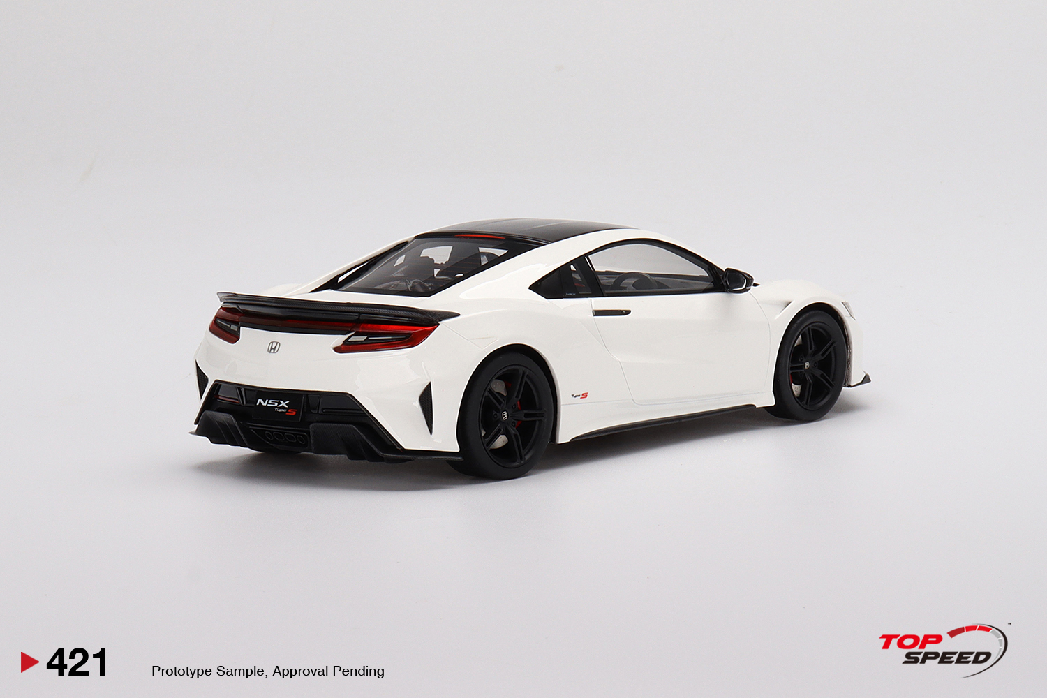 Honda NSX Type S 2022 130R 1:18 TopSpeed Branco - 20 anos! Loja on