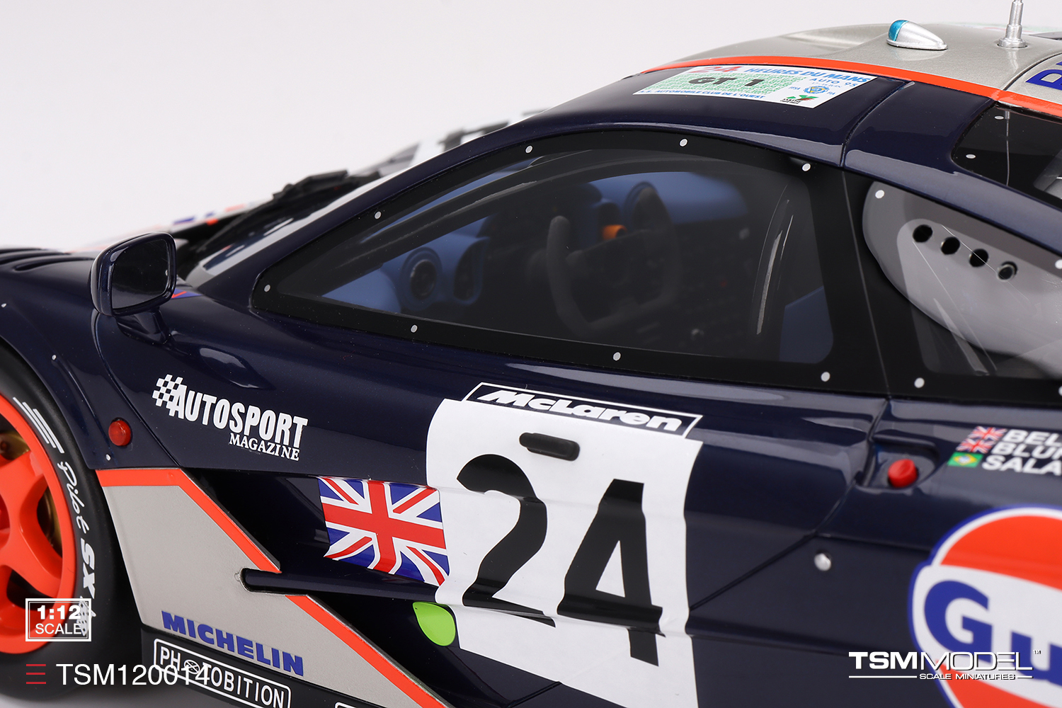 McLaren F1 GTR Gulf Racing 1995 Le Mans 24 Horas 1:12 TSM Model