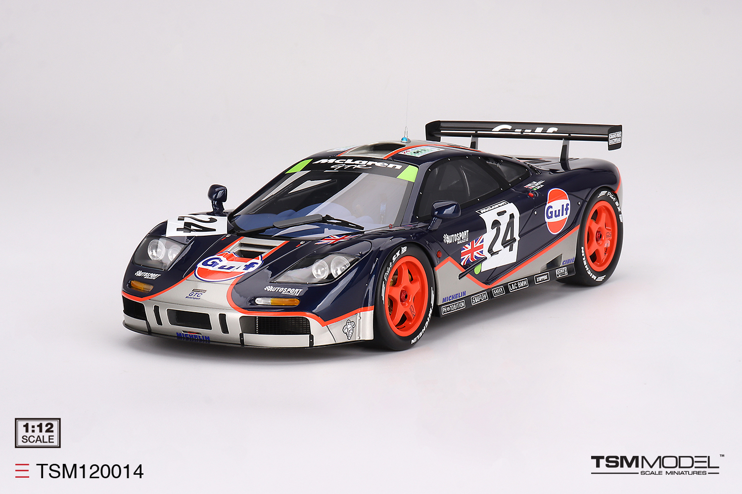 【正規販売店】 Mans Le 1995 Racing Gulf GTR F1 McLaren 24 TSM 1:12 Horas GT