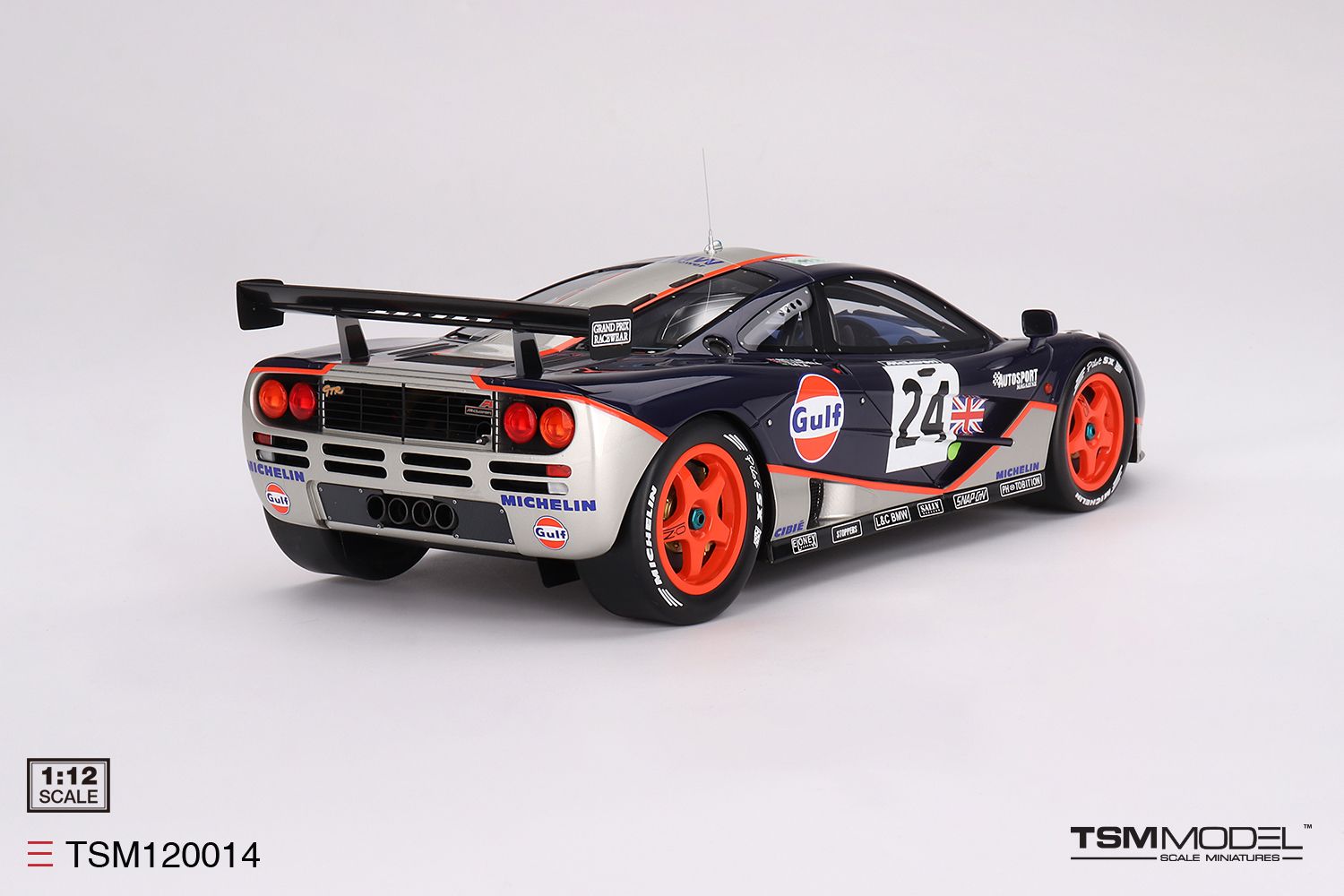 McLaren F1 GTR Gulf Racing 1995 Le Mans 24 Horas 1:12 TSM Model