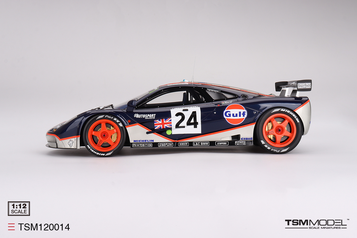 McLaren F1 GTR Gulf Racing 1995 Le Mans 24 Horas 1:12 TSM Model