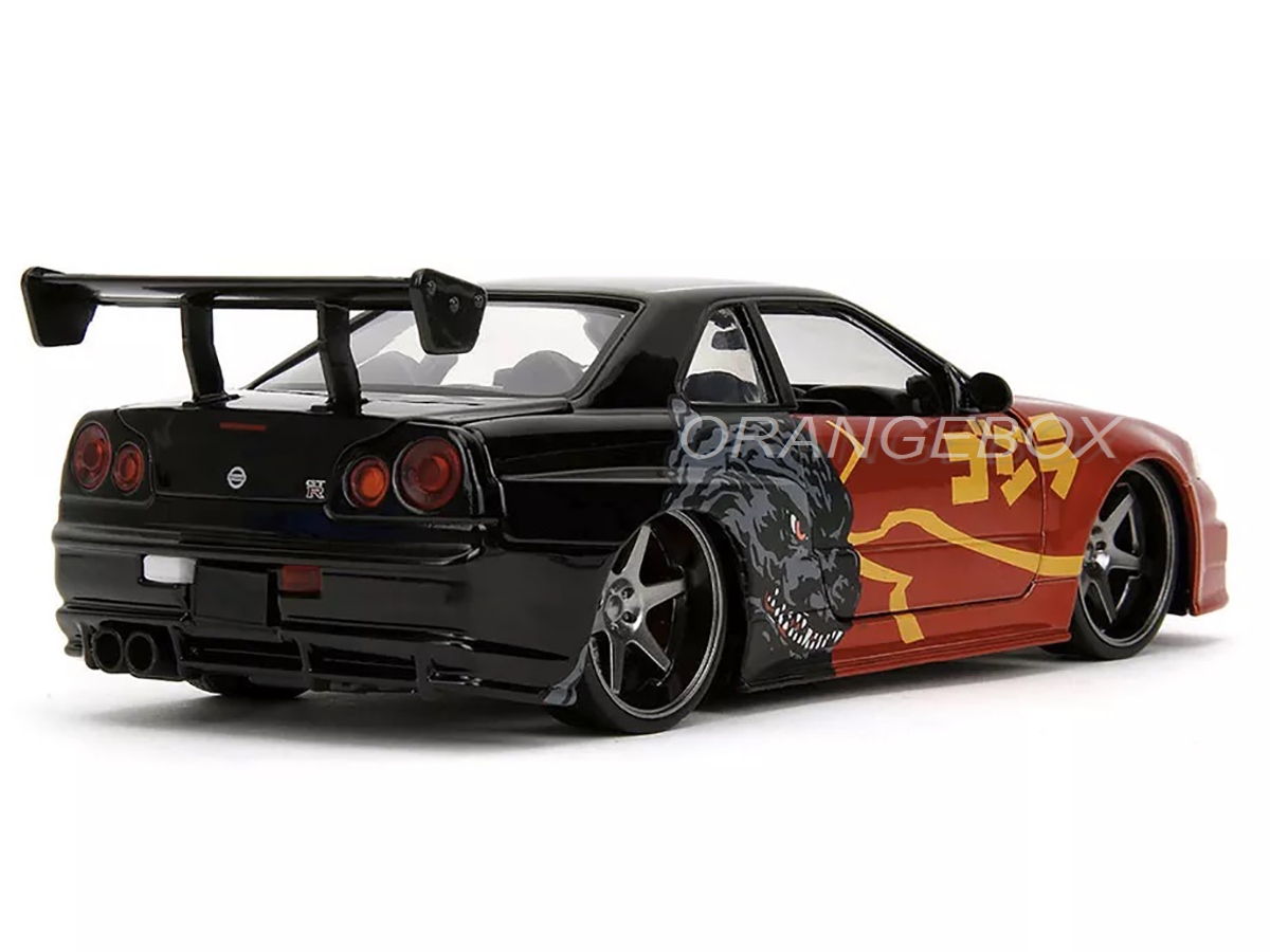 Nissan Skyline GT-R R34 2002 Godzilla vs Destoroyah 1:24 Jada Toys