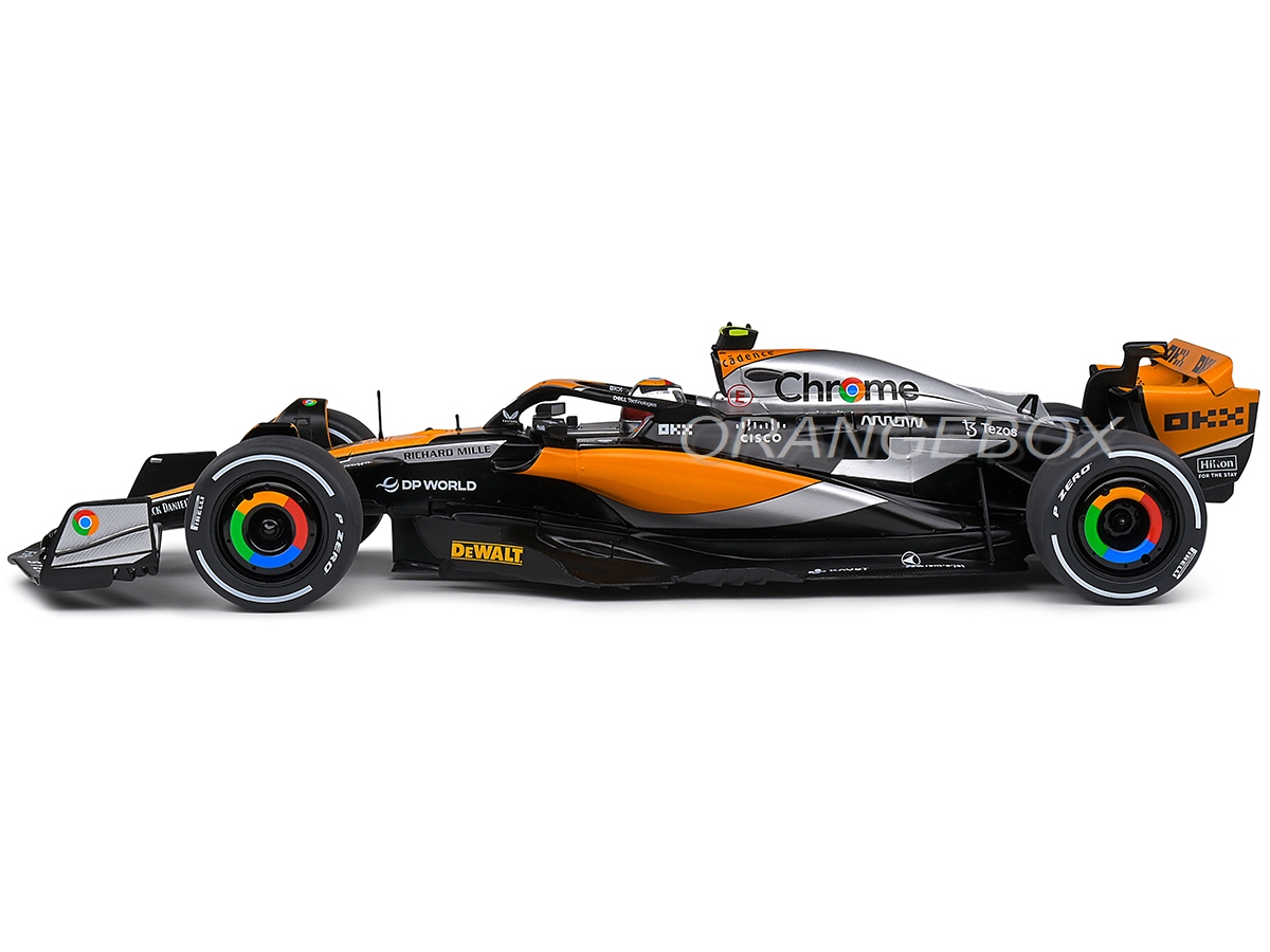 Fórmula 1 McLaren MCL60 Gp Britânico 2023 Lando Norris 1:18 Solido