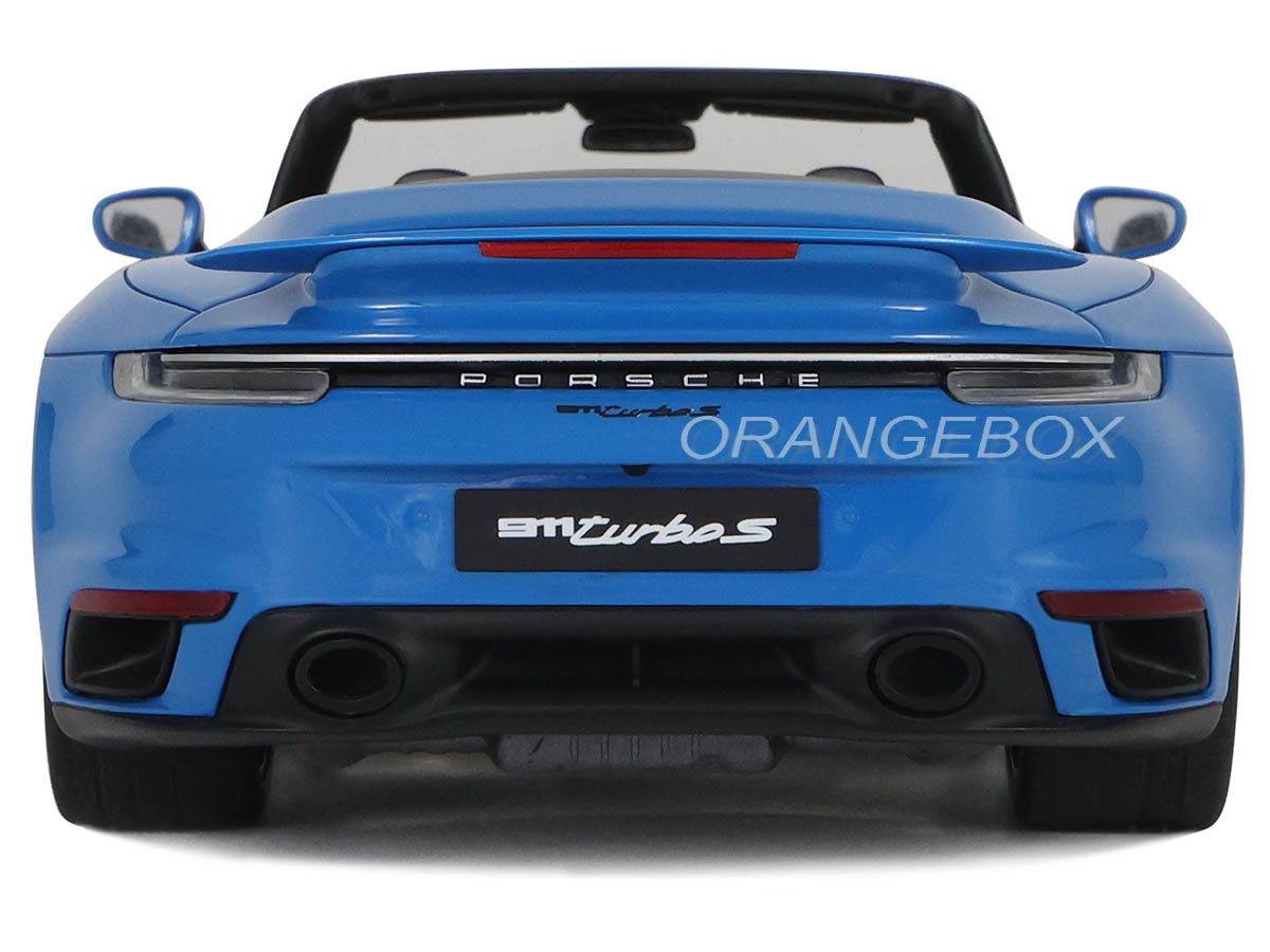 Porsche 911 (992) Turbo S Cabriolet 2020 1:18 GT Spirit Azul - 20