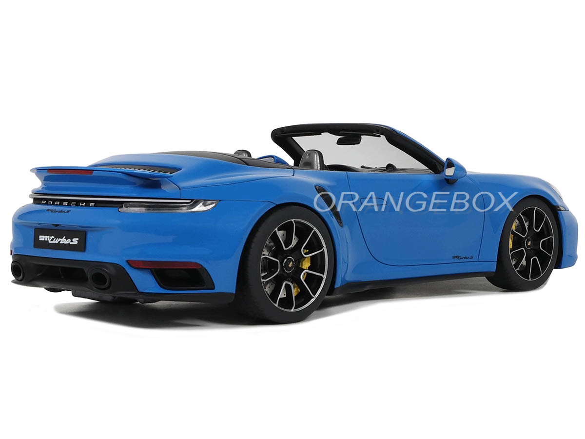 Porsche 911 (992) Turbo S Cabriolet 2020 1:18 GT Spirit Azul - 20