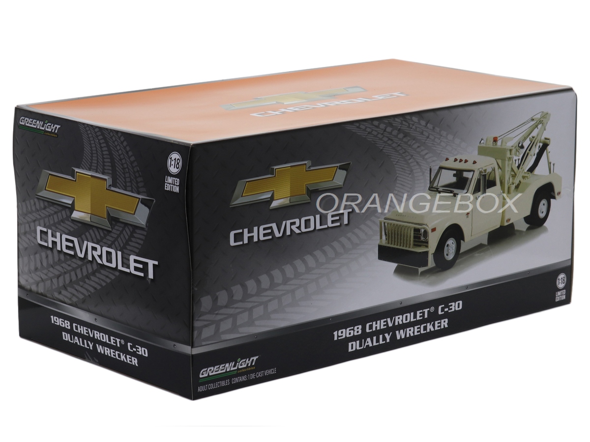 Chevrolet C-30 Dually Wrecker 1968 1:18 Greenlight Branco - 20
