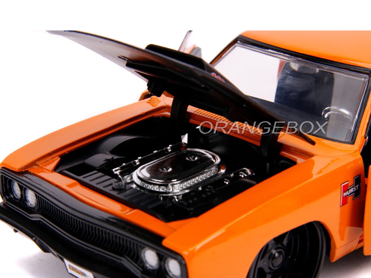 Plymouth Road Runner 1970 1:24 Jada Toys Laranja - 20 anos! Loja
