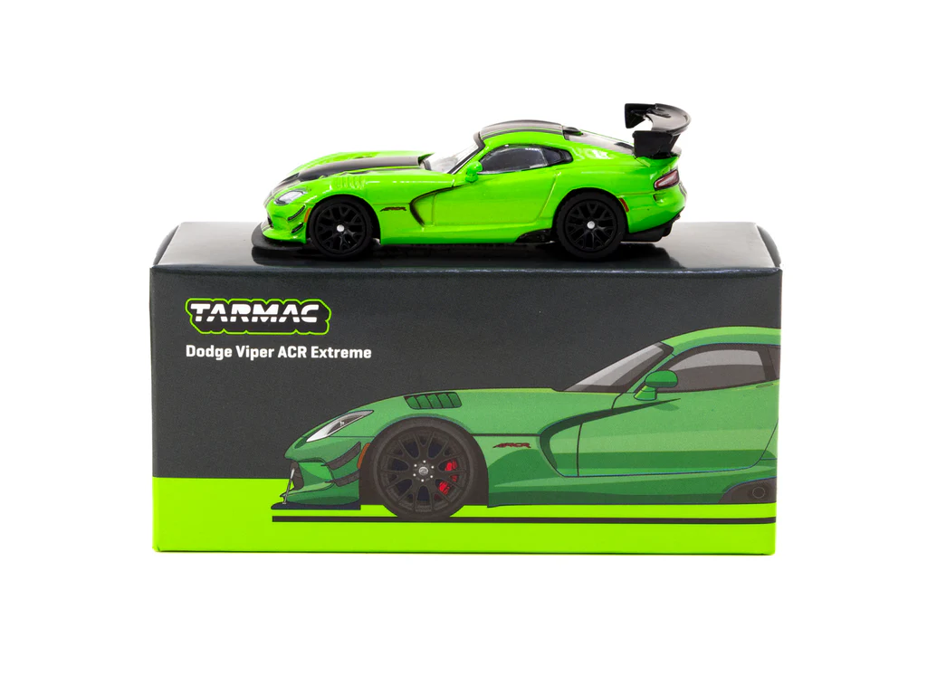 Voiture Miniature Dodge Viper ACR Extreme 1:64 - Tarmac Works, Argent/noir, Neuve