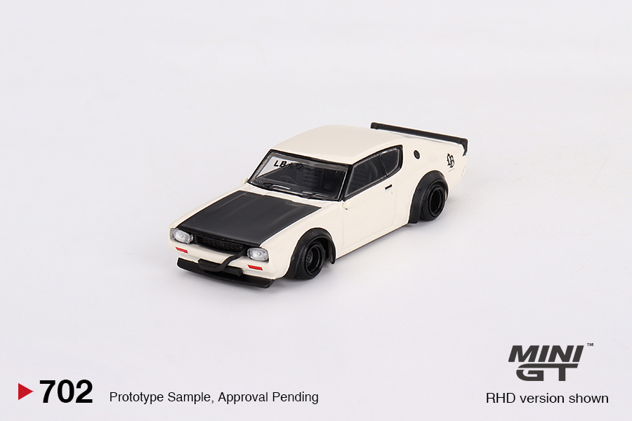 Mini GT 1:64 Nissan Skyline Kenmeri Liberty Walk LBWK KUMA &ndash; Modello Diecast Blu Limited