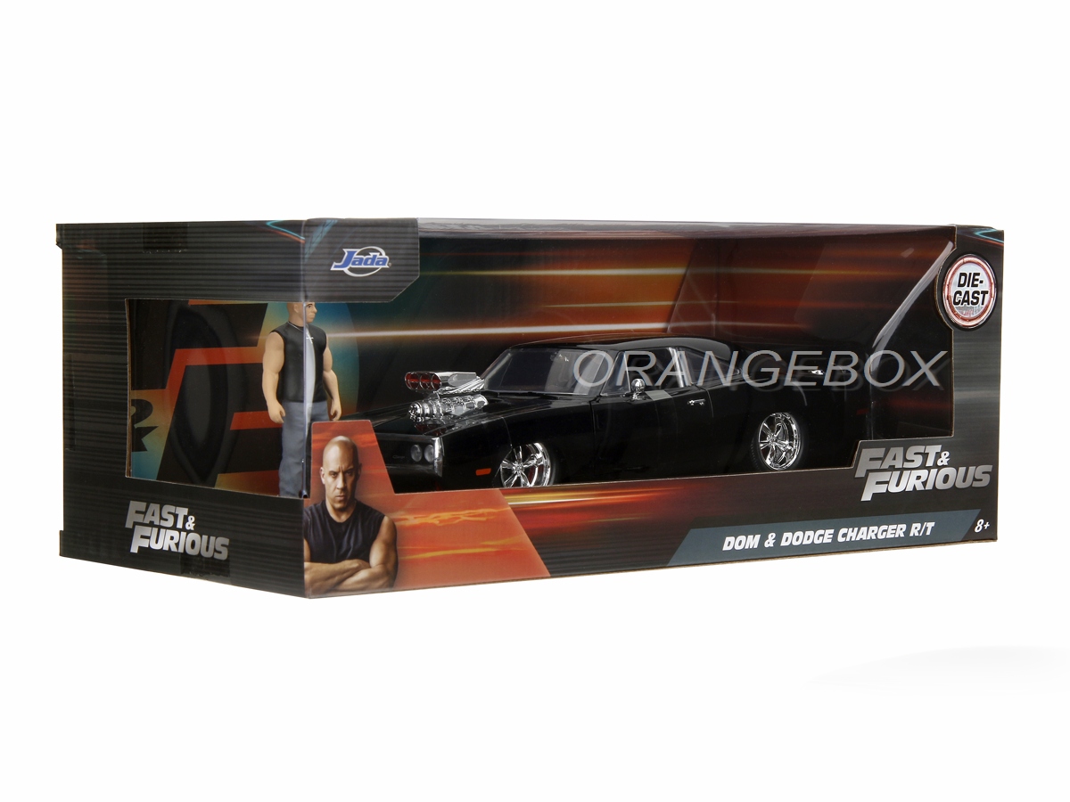 Dodge Charger R/T 1970 Velozes e Furiosos + Figura Dom Toys 1:24