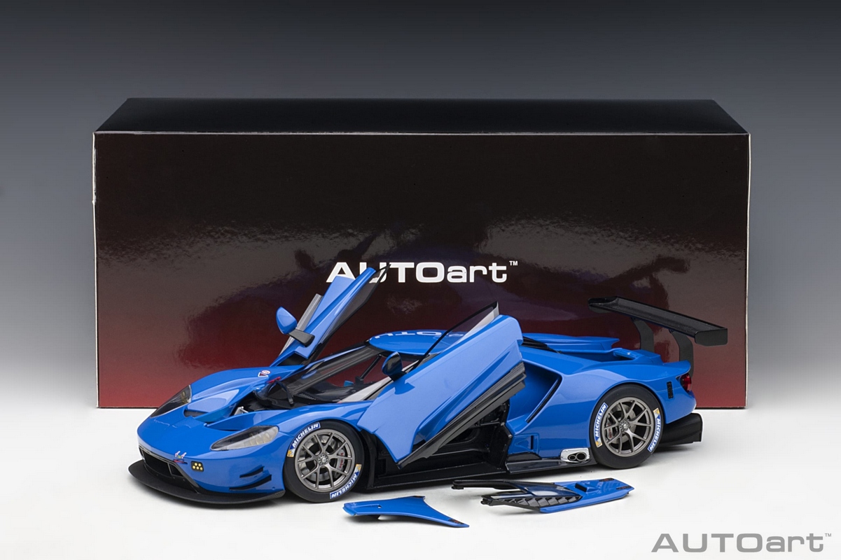 Ford GT GTE Plain Body Version 1:18 Autoart Azul - 19 anos! Loja