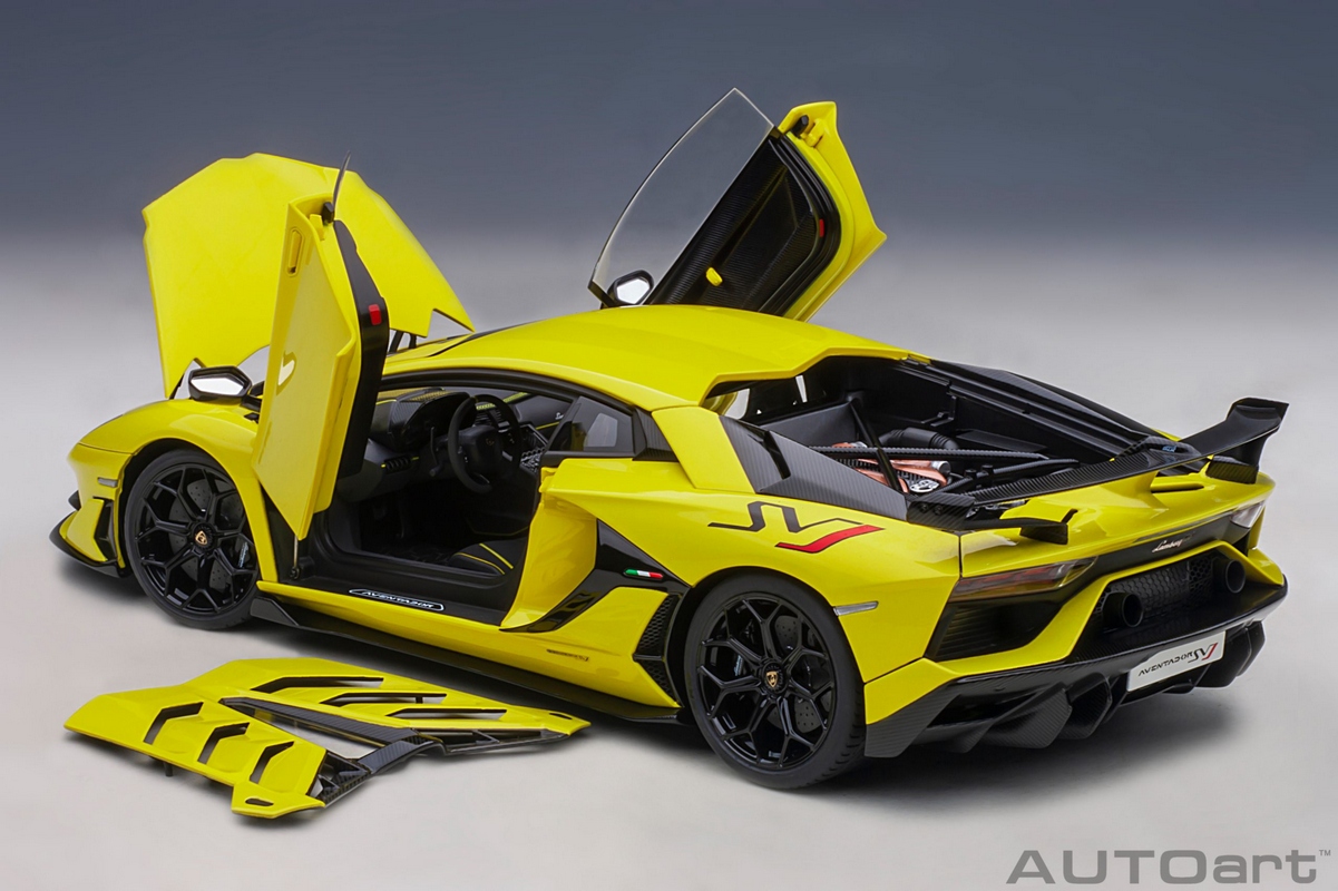 Lamborghini Aventador SVJ 1:18 Autoart Amarelo - 20 anos! Loja on