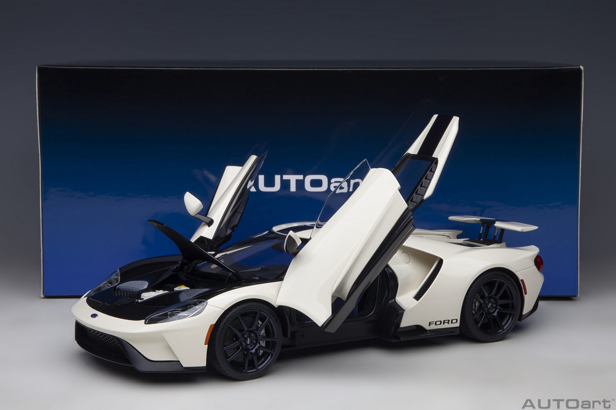 1:18 Diecast ￼Ford GT ホワイト ミニカー Ford GT 2022 64 Prototype Heritage Edition 1:18 Autoart Branco