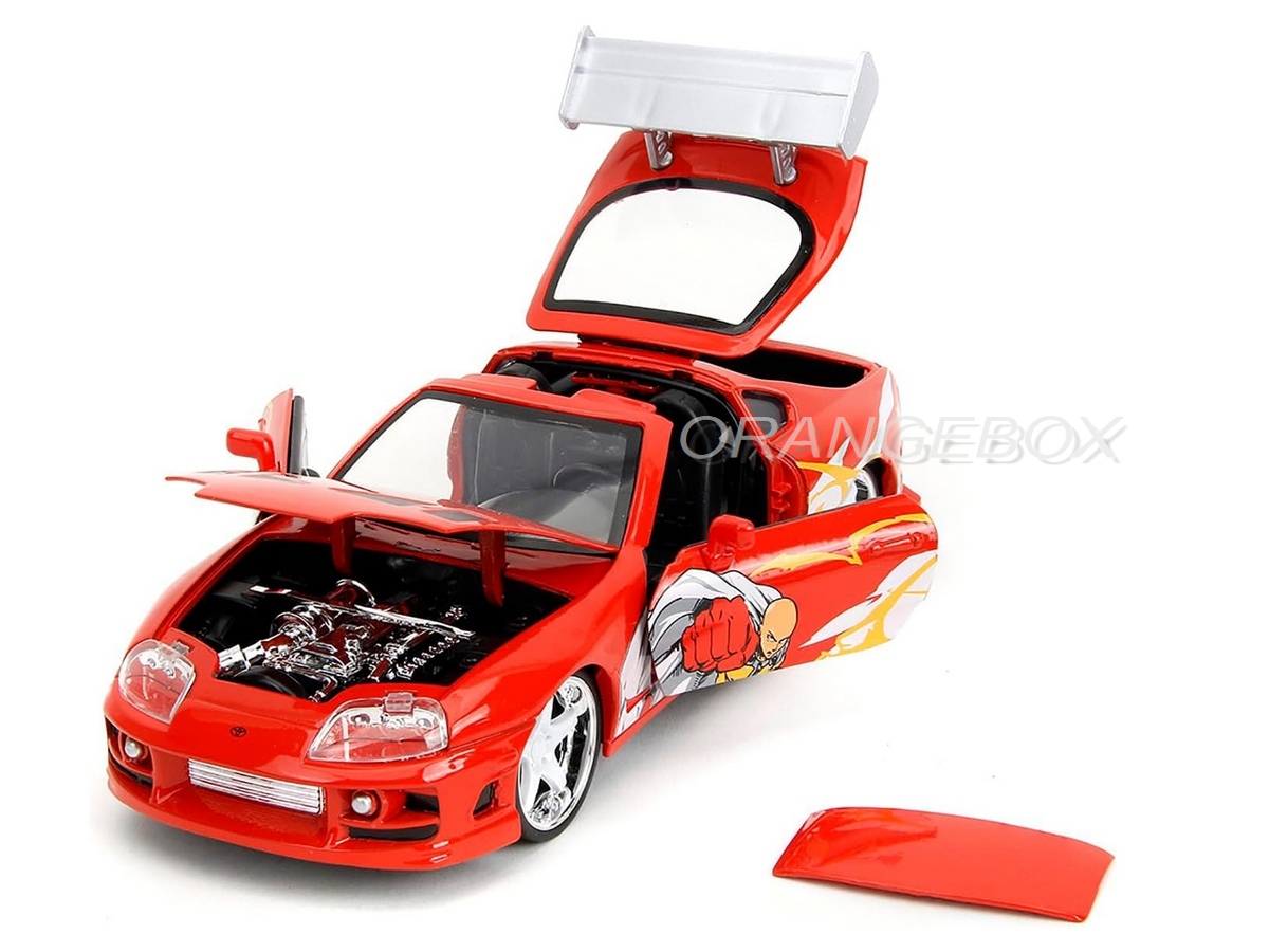 Toyota Supra 1995 One Punch Man + Figura Saitama Jada Toys 1:24