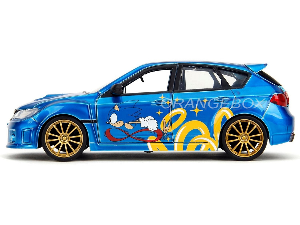 Subaru Impreza WRX STI Sonic The Hedgehog + Figura 1:24 Jada Toys