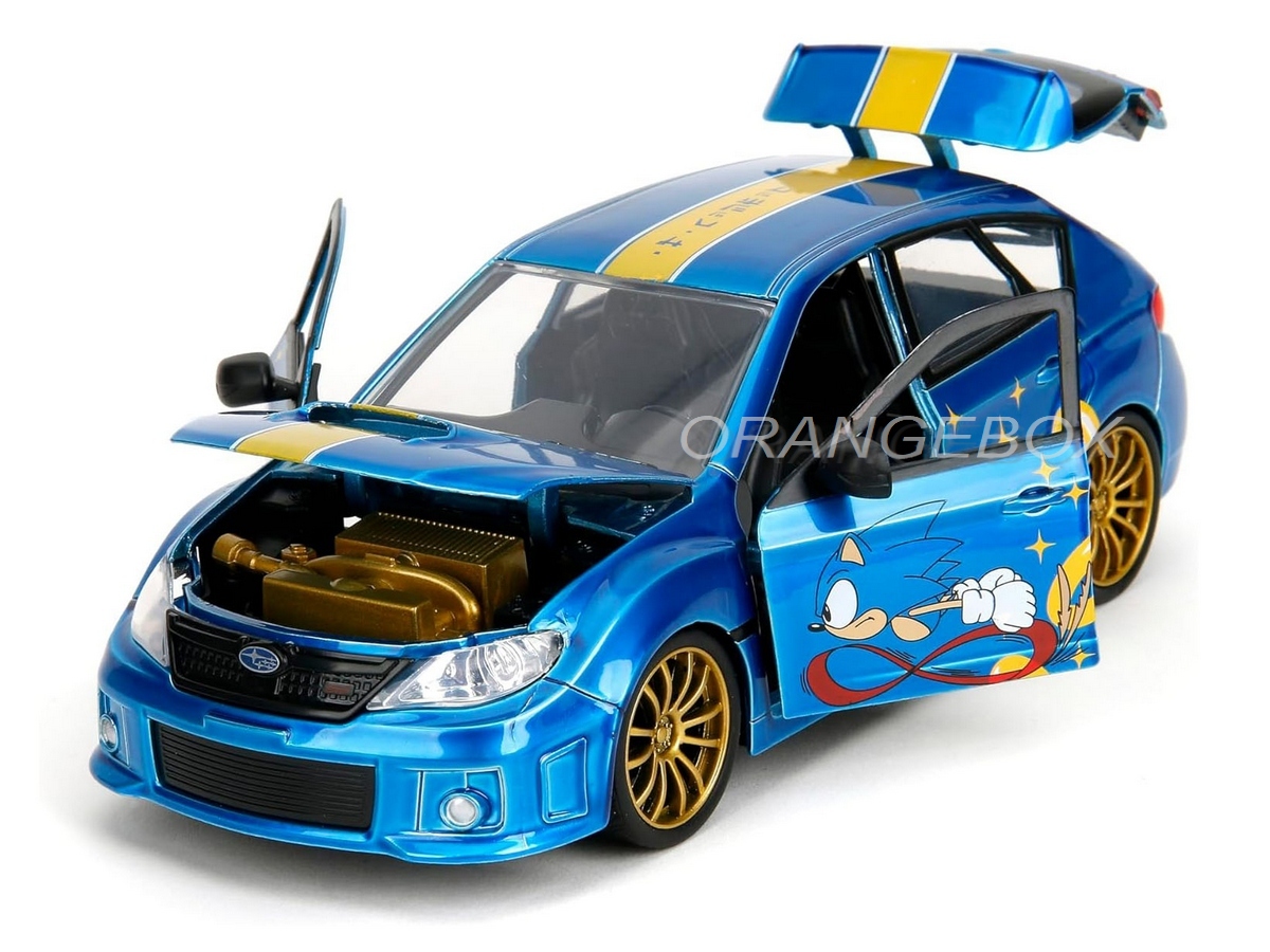 Subaru Impreza WRX STI Sonic The Hedgehog + Figura 1:24 Jada Toys