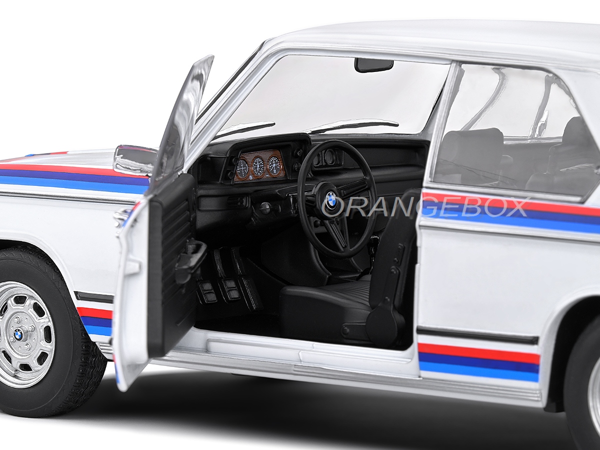 BMW 2002 TII Turbo Evocation 1971 1:18 Solido Branco - 20 anos