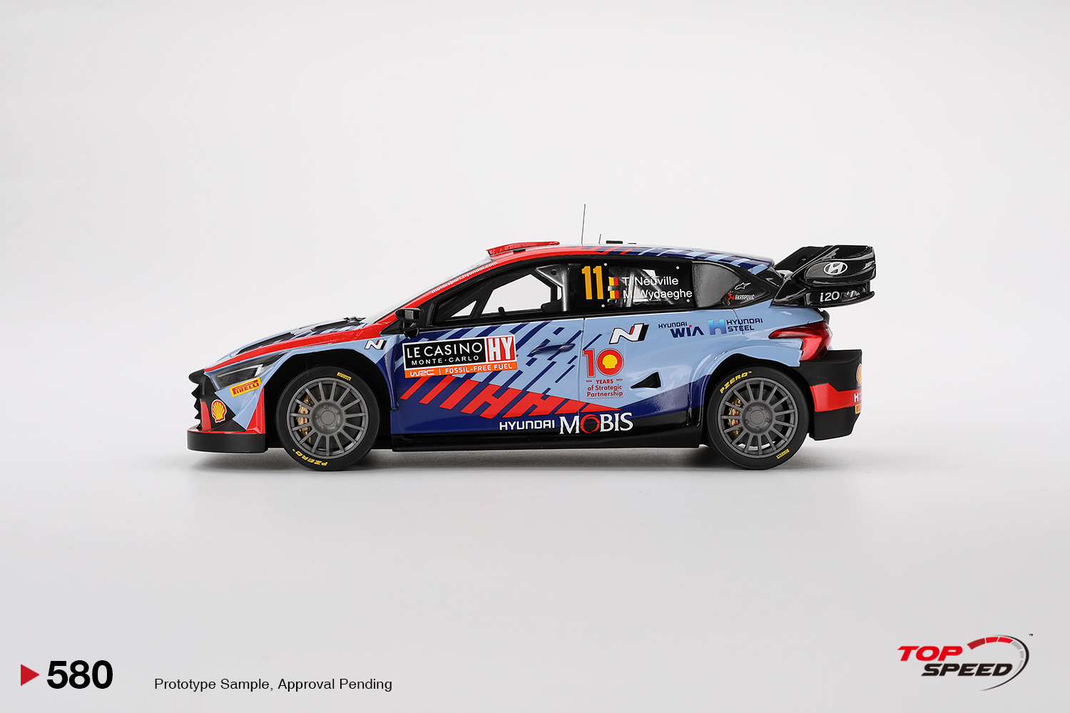 Hyundai i20 N Rally1 Hybrid 2024 Rally Monte Carlo Winner 1:18