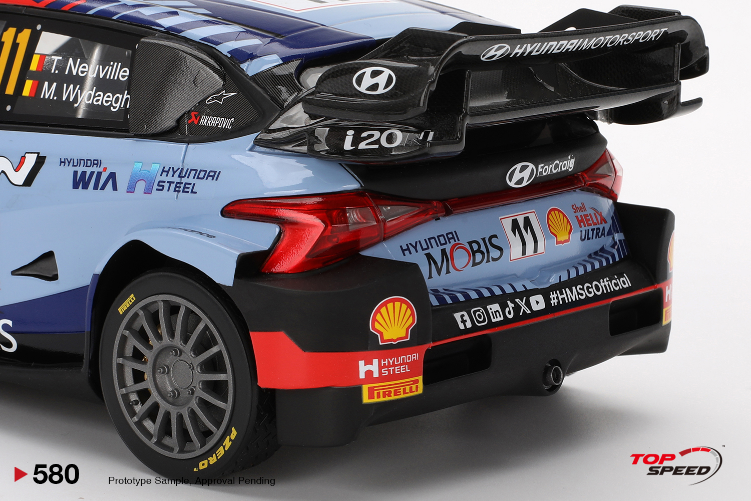 Hyundai i20 N Rally1 Hybrid 2024 Rally Monte Carlo Winner 1:18