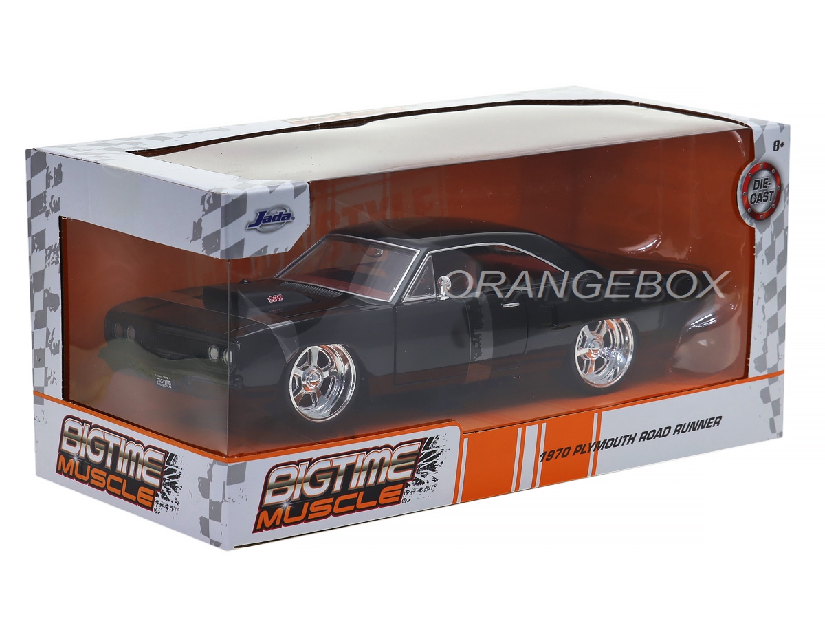 Plymouth Road Runner 1970 1:24 Jada Toys Preto - 20 anos! Loja on