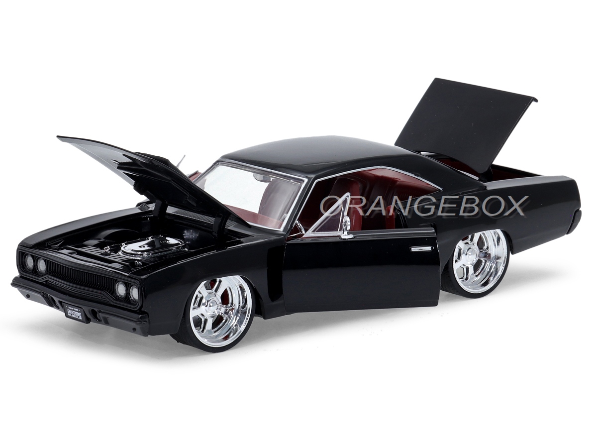 Plymouth Road Runner 1970 1:24 Jada Toys Preto - 20 anos! Loja on