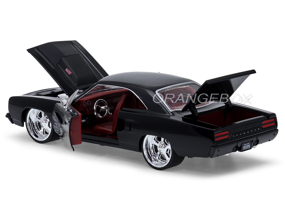 Plymouth Road Runner 1970 1:24 Jada Toys Preto - 20 anos! Loja on