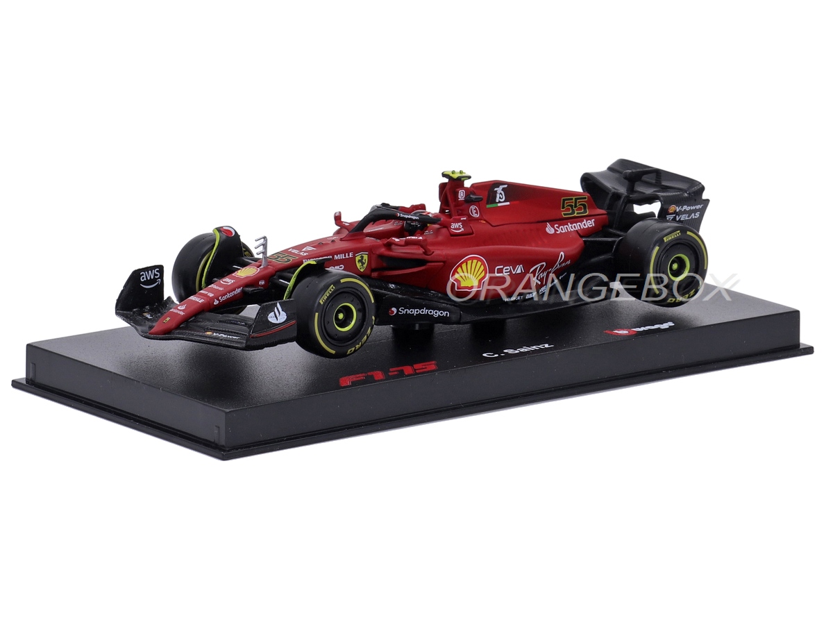 F1 Ferrari F1-75 Scuderia 2022 Carlos Sainz 1:43 Bburago + Display