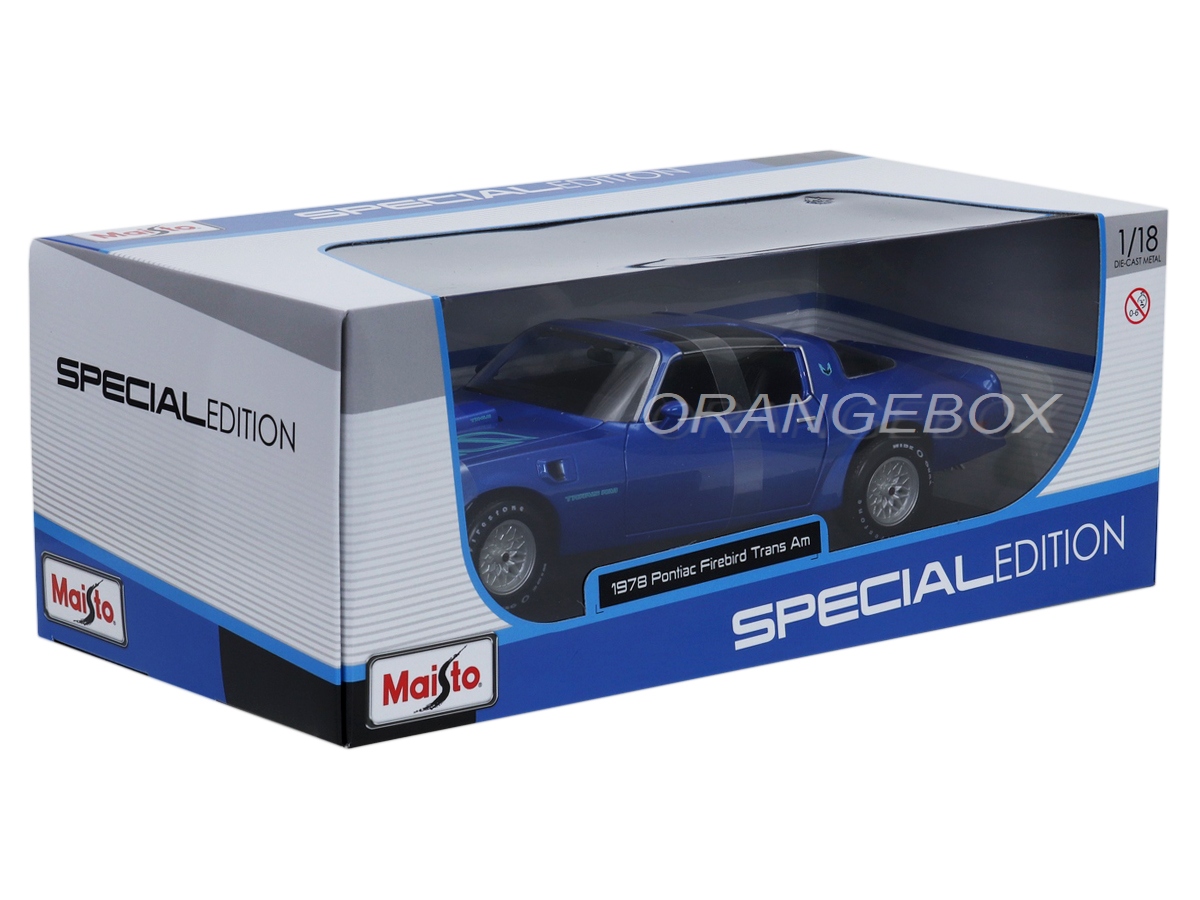 Pontiac Firebird Trans AM 1978 1:18 Maisto Azul - 20 anos! Loja on