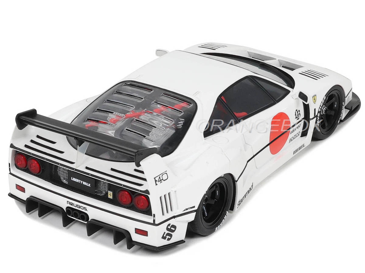 Ferrari F40 LB-Works 2023 1:18 GT Spirit Branco - 18 anos