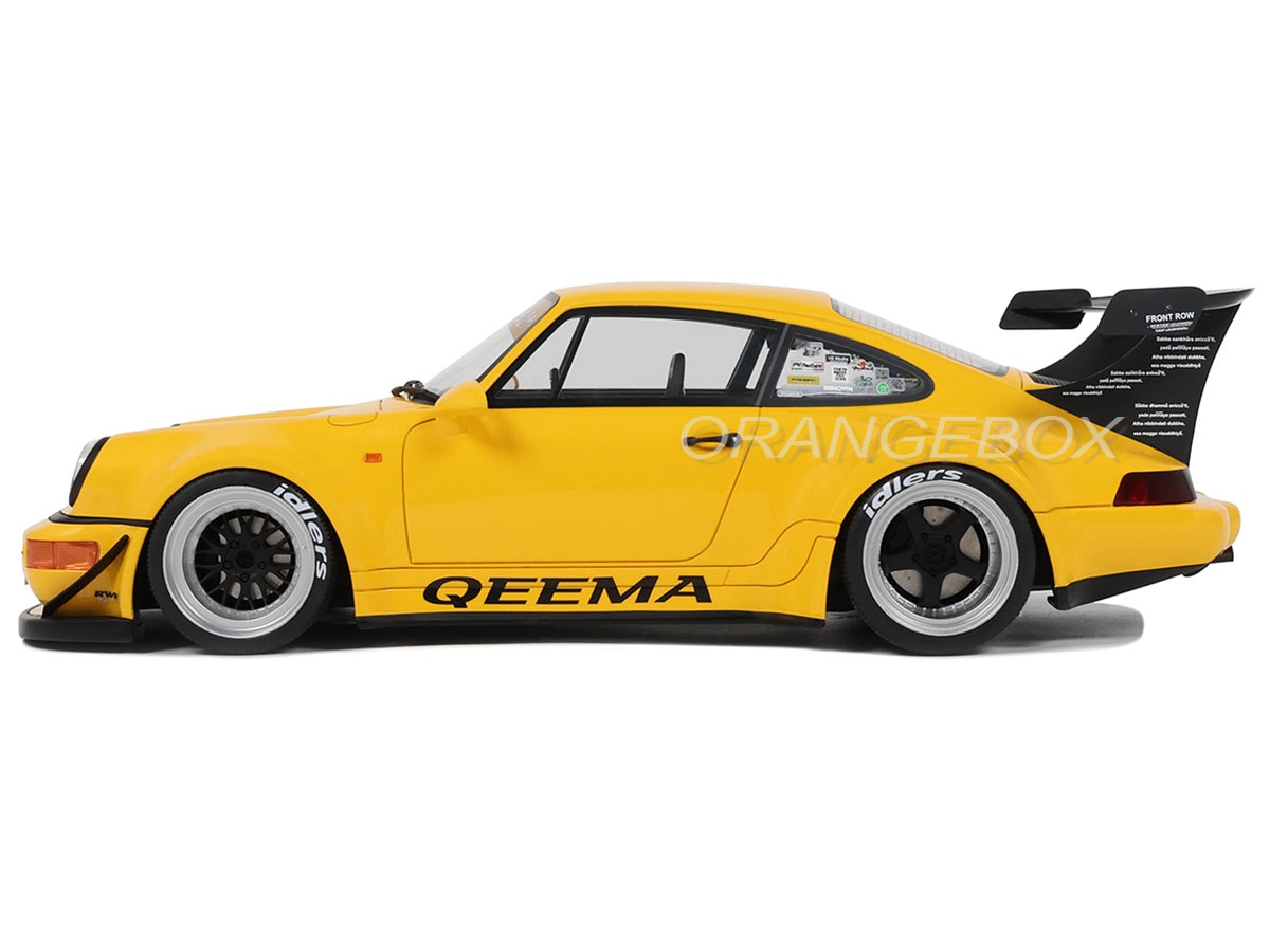 Porsche 911 964 RWB QEEMA 2023 1:18 GT Spirit Amarelo - 20 anos