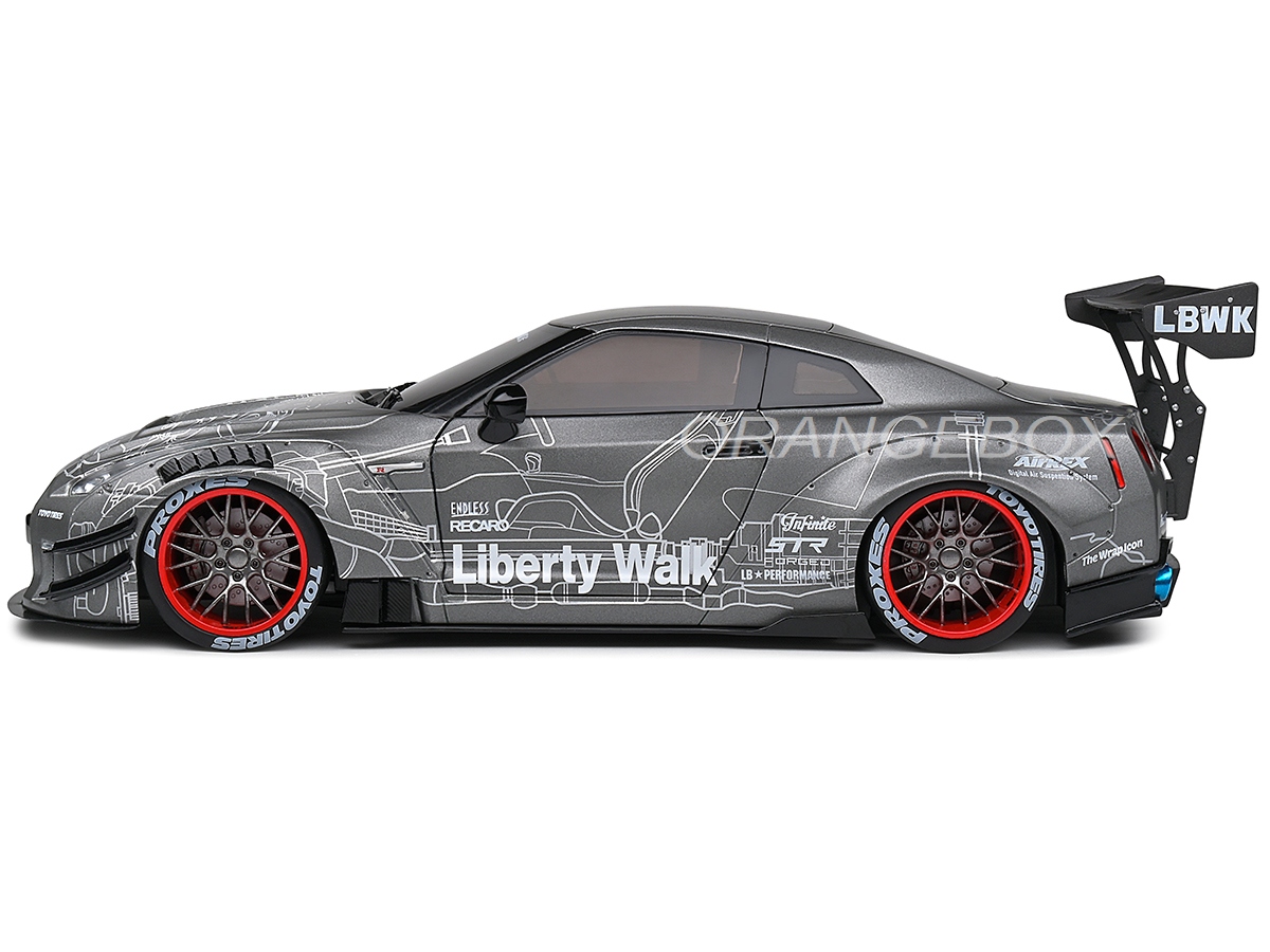 ソリドSOLID 1/18GT-R(R35) LIBERTY WALK lbwk Nissan GT-R (R35) 2022 Liberty Walk Body Kit 2.0 1:18 Solido
