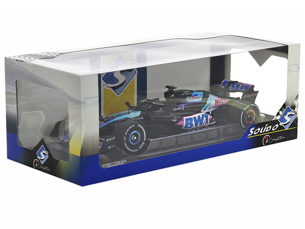 洋書　ALPINE AUTO TEST Fórmula 1 Alpine A524 Présentation 2024 Esteban Ocon 1:18 Solido