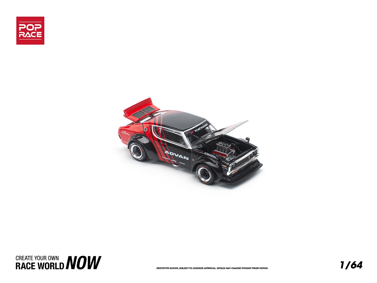 Nissan Skyline GT-R Drift (KENMERI) ADVAN 1:64 POP RACE - 19 anos