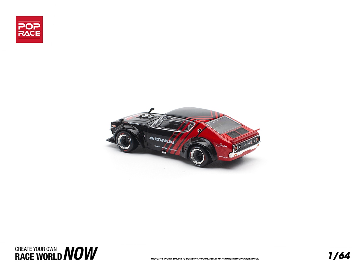 Nissan Skyline GT-R Drift (KENMERI) ADVAN 1:64 POP RACE - 20 anos