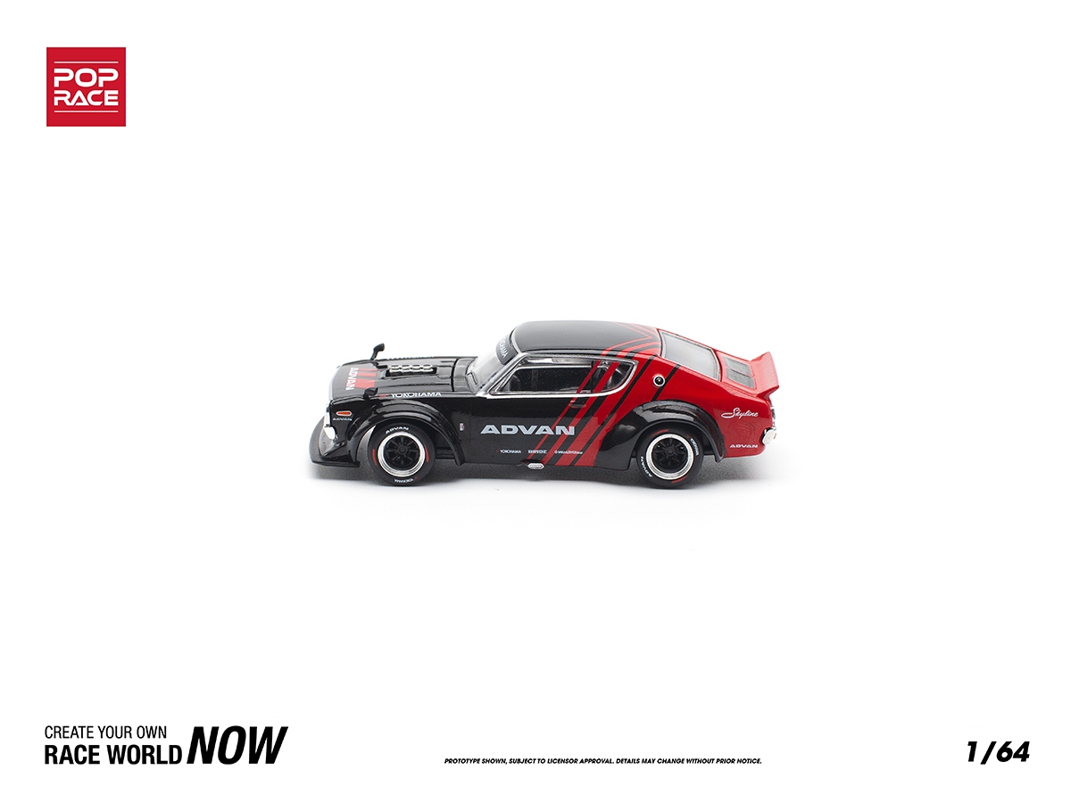 Nissan Skyline GT-R Drift (KENMERI) ADVAN 1:64 POP RACE - 20 anos