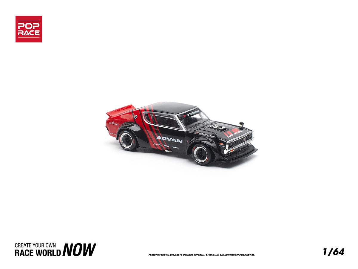 Nissan Skyline GT-R Drift (KENMERI) ADVAN 1:64 POP RACE - 20 anos