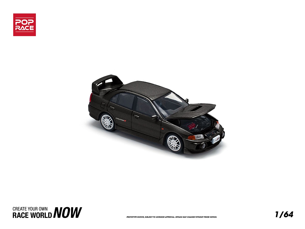 Mitsubishi Lancer Evolution IV 1:64 POP RACE Preto - 20 anos! Loja