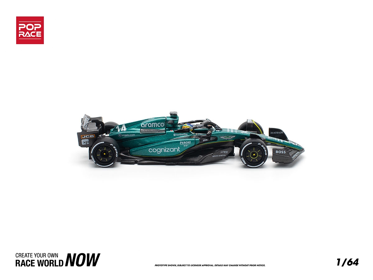 Fórmula 1 Aston Martin AMR23 2023 Fernando Alonso 1:64 Pop Race