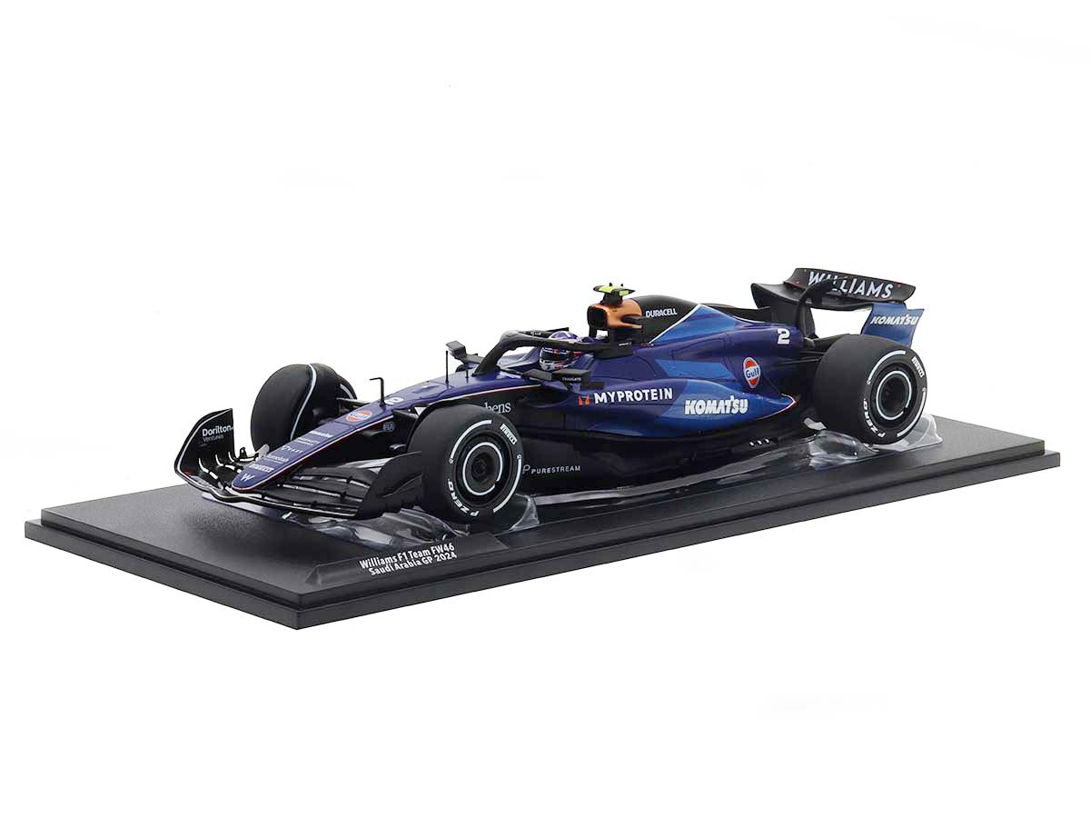 ミニカー Williams Racing FW46 Logan Sargeant 2024 Fórmula 1 Williams FW46 Logan Sargeant GP Arábia Saudita 2024 1:18