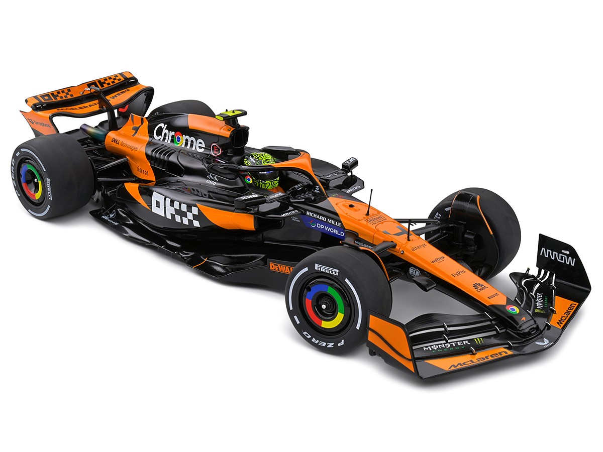 Fórmula 1 McLaren MCL38 Lando Norris GP Miami 2024 1:18 Solido
